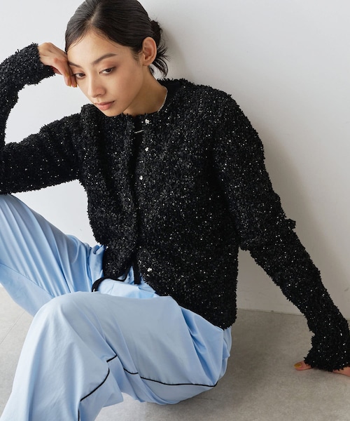 Whim Gazette（ウィムガゼット）の「スパンコールカーデジャケット