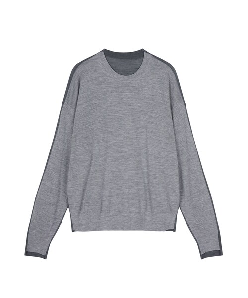 JNBY（ジェーエヌビーワイ）の「Two-Tone Merino Wool Sweater（ニット/セーター・レディース・イエロー/レッド/グレー・34/36/38/40）」の2枚目の写真