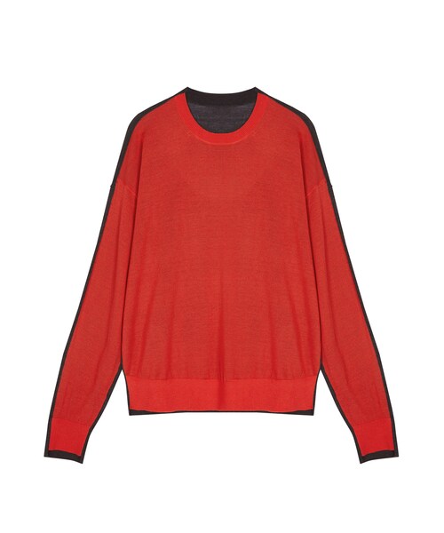 JNBY（ジェーエヌビーワイ）の「Two-Tone Merino Wool Sweater（ニット/セーター・レディース・イエロー/レッド/グレー・34/36/38/40）」の3枚目の写真