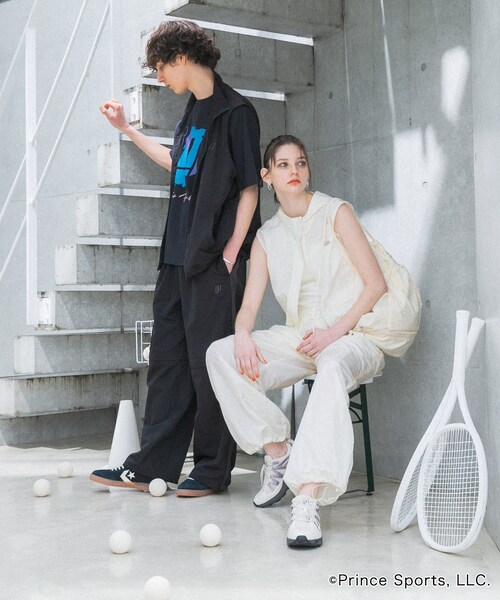 SENSE OF PLACE by URBAN RESEARCH（センスオブプレイスバイアーバンリサーチ）の「『別注』prince　ナイロンフードベスト（テーラードジャケット・レディース・IVORY/NAVY/CHARCOAL・one）」の10枚目の写真