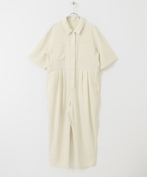KBF(ケイビーエフ)の「コクーンWIDEジャンプスーツ(サロペット/オーバーオール・レディース・IVORY/L.KHAKI/CHARCOAL・one)」の18枚目の写真