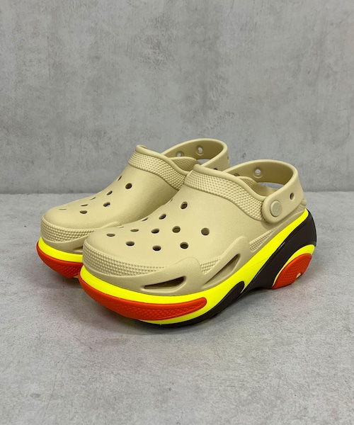 CIAOPANIC(チャオパニック)の「【crocs/クロックス】バブル クラッシュ クロッグ/BUBBLE CRUSH CLOG(シューズ・レディース・アイボリー/ブラック・22/23)」の1枚目の写真