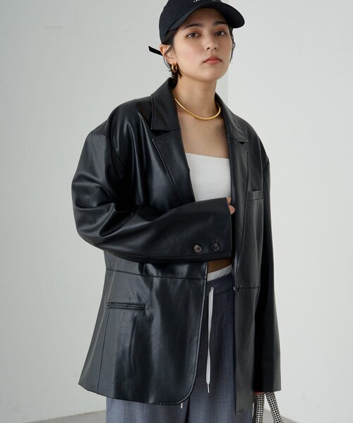 LOUNGEDRESS（ラウンジドレス）の「フェイクレザージャケット