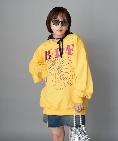 CIAOPANIC（チャオパニック）の「【BDF】フラワー刺繍スウェット