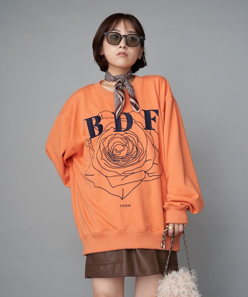 CIAOPANIC（チャオパニック）の「【BDF】フラワー刺繍スウェット