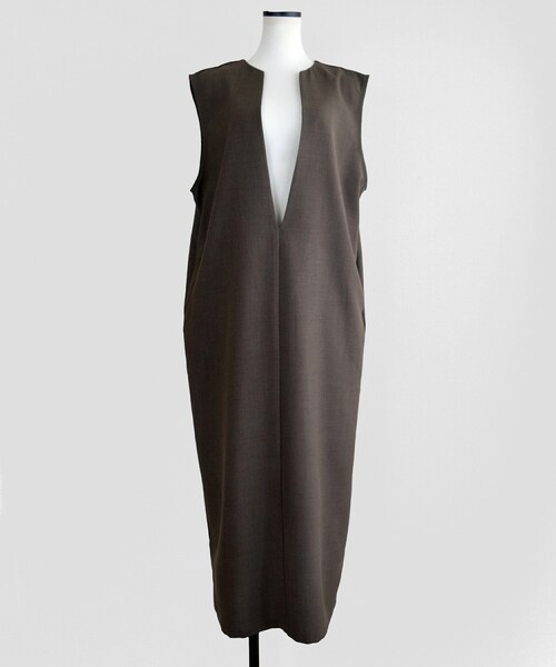 Marient（マリエント）の「キーネックロングOP（ワンピース・レディース・ブラック/ブラウン/グレー・FREE）」の3枚目の写真