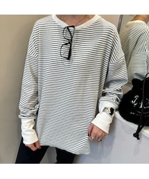 copine | 袖リブボーダープルオーバー(その他トップス)