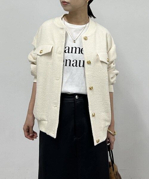 LOUNGEDRESS(ラウンジドレス) ツイードスタジャン LOUNGEDRESS（ラウンジドレス）の「ツイードスタジャン（）」 - WEAR