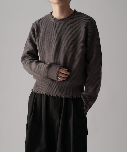 XXX　 ソロイスト44 ニット　セーター　ダメージ ソロイスト soloist 24ss 44 ニット セーター ダメージ