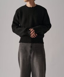 Lui's（ルイス）の「片畦コンパクトダメージニット（ニット