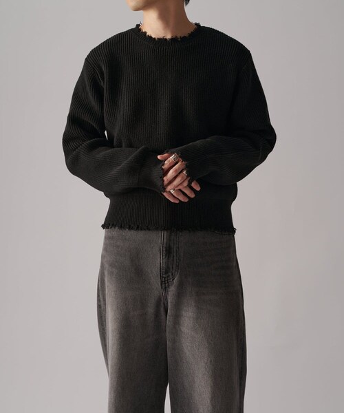 XXX　 ソロイスト44 ニット　セーター　ダメージ ソロイスト soloist 24ss 44 ニット セーター ダメージ