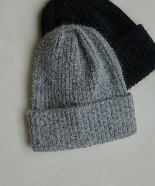 Omekashi（オメカシ）の「ニットキャップ（ニットキャップ/ビーニー・レディース・アイボリー/グレー/ブラック・ONE）」の3枚目の写真