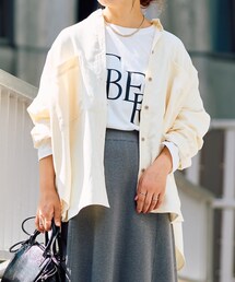 un dix cors（アンディコール）の「《予約》《デイリー使い・着回し◎》細コールシャツ（トップス）」