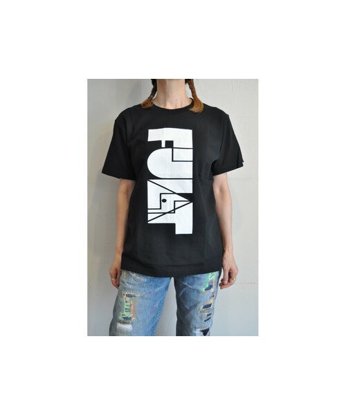 --（--）の「プリントTシャツ（Tシャツ/カットソー・レディース・ホワイト/ブラック・one）」の2枚目の写真