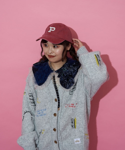 【完売商品】mideal ミックスカラーケーブルチュニック　ブラウン みなまつ 完売商品】mideal ミックスカラーケーブルチュニック ブラウン