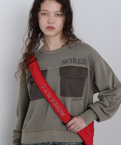 AVIREX(アヴィレックス)の「《限定》BONDING QUILTING SHOULDER BAG/キルティングショルダーバッグ(バッグ・ブラック/ブラックカモ/レッド/ネイビー/オリーブカモ・F)」の18枚目の写真