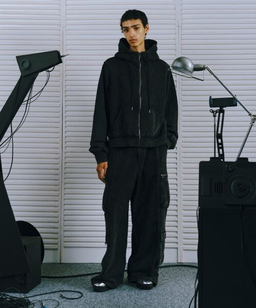 【HARE】ピグメントスウェットカーゴパンツ HARE カーゴパンツ 「SET UP対応 UNDERGROUND MODE」ピグメント