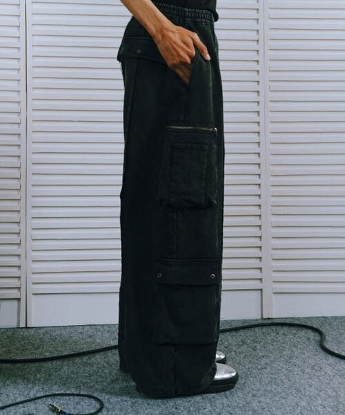 【HARE】ピグメントスウェットカーゴパンツ HARE カーゴパンツ 「SET UP対応 UNDERGROUND MODE」ピグメント
