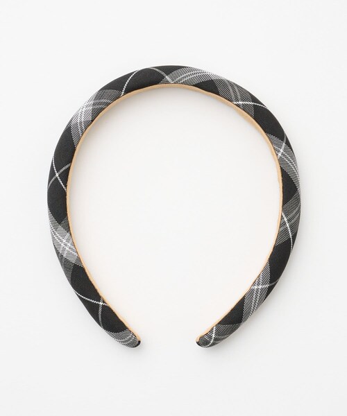 DISCOAT（ディスコート）の「【GOLDY】チェックカチューシャ（カチューシャ・レディース・ベージュ/ブラック・FREE）」の2枚目の写真