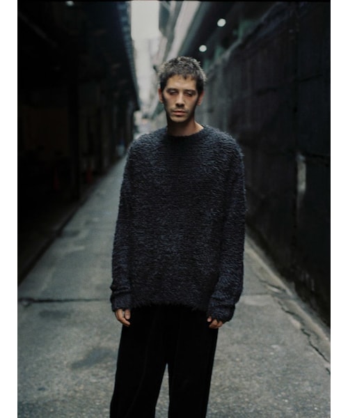LIDNM（リドム）の「SILK FEATHER KNIT（ニット/セーター・メンズ・グレー・S/M/L）」の3枚目の写真