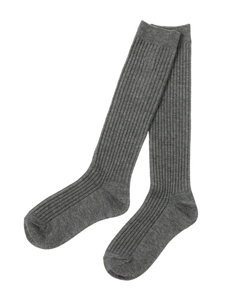 3coins(3coins)の「サイドロゴリブハイソックス(ソックス/靴下・レディース・ベージュ/グレー/ブラック・FREE)」の3枚目の写真