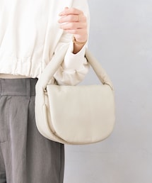 3coins | レザー調パファーハンドバッグ(ハンドバッグ)