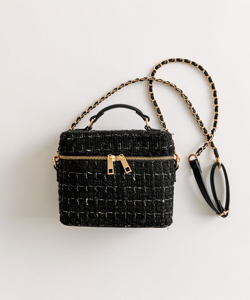 非売品 即日発送 OLIVE des OLIVE バニティバッグ 黒 スカーフ付きキルティングバニティーバッグ | OLIVE des OLIVE