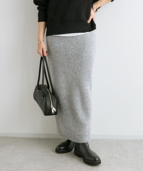 RIVE DROITE(リヴドロワ)の「予約【セットアップ対応】フェザーラメスカート/11月下旬お届け予定(スカート・レディース・ブラウン/グレー/ブラック・F)」の3枚目の写真