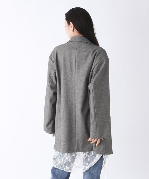ジーナシス　BOXYテーラードジャケット　グレー JEANASIS（ジーナシス）の「BOXYテーラードジャケット（）」 - WEAR