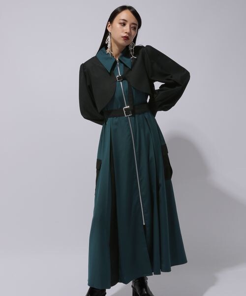 【美品】HARE ボレロデザインカーゴワンピース HARE（ハレ）の「ボレロデザインカーゴワンピース（）」 - WEAR