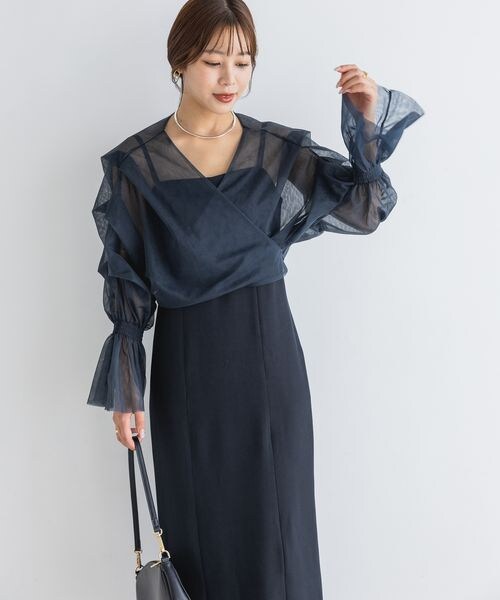 チュールカシュリボンキャミワンピース アパートバイローリーズチュールカシュリボンキャミワンピース