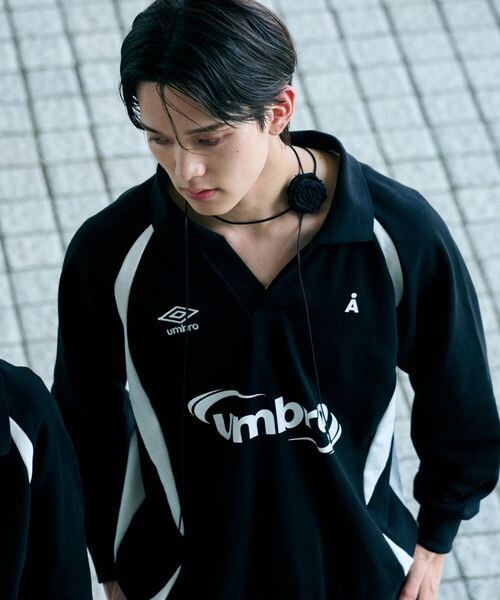 UMBRO×ALAND ユニフォームプルオーバー　ブラック ALAND（エーランド）の「UMBRO×ALAND／ユニフォームプルオーバー