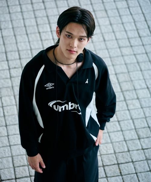UMBRO×ALAND ユニフォームプルオーバー　ブラック ALAND（エーランド）の「UMBRO×ALAND／ユニフォームプルオーバー