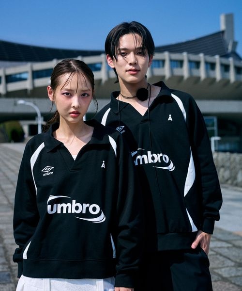 UMBRO×ALAND ユニフォームプルオーバー　ブラック ALAND（エーランド）の「UMBRO×ALAND／ユニフォームプルオーバー