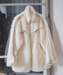 one after another NICE CLAUP | 【Premium Order】ボアジャケット/リボン取外し可能(ジャケット/アウター)