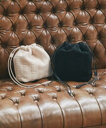 un dix cors | 【cache cache(カシュカシュ)】シャーリング2way巾着ショルダー(バッグ)