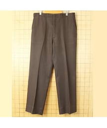 -- | 70s 80s USA製 HAGGAR スラックス ポリエステル パンツ ブラウン W36 アメリカ古着(スラックス)