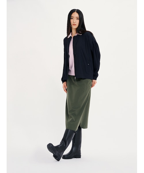 UVカット 吸水速乾 軽量 ショート丈 ノーカラージップナイロンジャケット