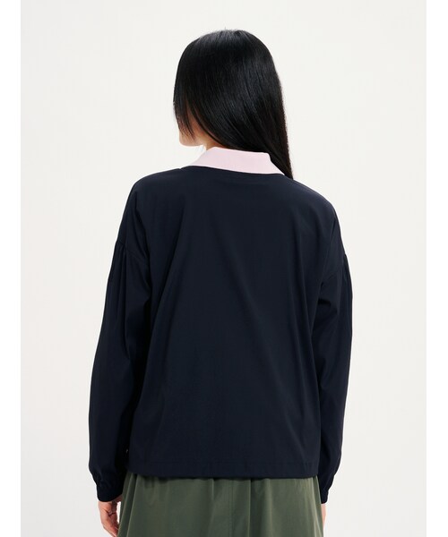 UVカット 吸水速乾 軽量 ショート丈 ノーカラージップナイロンジャケット