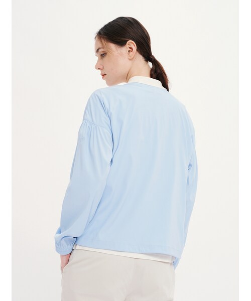 UVカット 吸水速乾 軽量 ショート丈 ノーカラージップナイロンジャケット