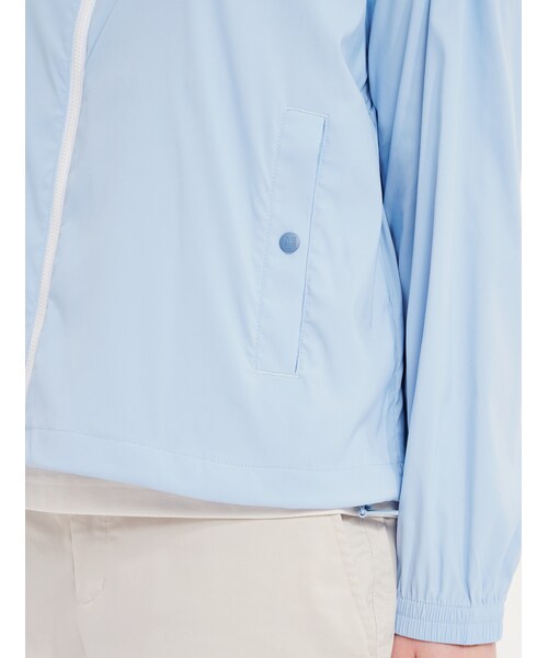 UVカット 吸水速乾 軽量 ショート丈 ノーカラージップナイロンジャケット