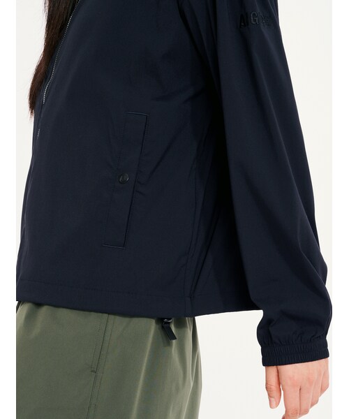 UVカット 吸水速乾 軽量 ショート丈 ノーカラージップナイロンジャケット