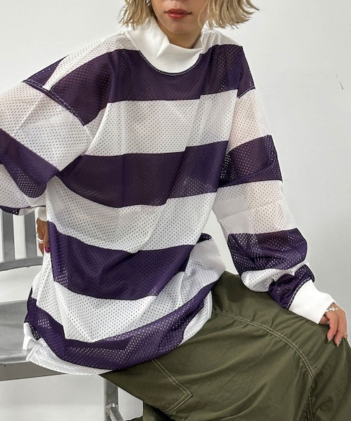 CIAOPANIC（チャオパニック）の「【SHIDEN/紫電】L/S MOCK NECK TEE