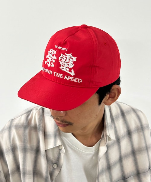 CIAOPANIC(チャオパニック)の「【紫電】L.P. RACING CAP - POLY TAFFETA(キャップ・メンズ・レッド/ブラック・ONE)」の1枚目の写真