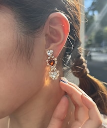 Lattice | ビジューハートイヤリング(イヤリング)