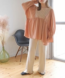 Crisp | フラワーフリルニットパンツ[c2R3544](その他パンツ)