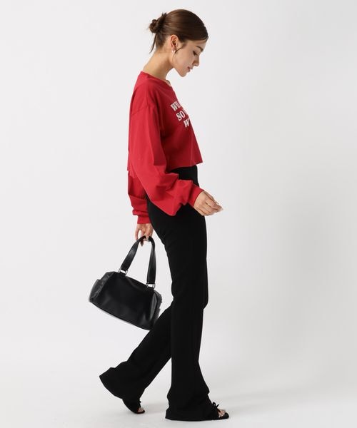 FOREVER 21(フォーエバー トゥエンティーワン)の「レイヤードカットフレアパンツ(フォーマルスーツ/小物・ブラック09/グレー10・S/M)」の22枚目の写真