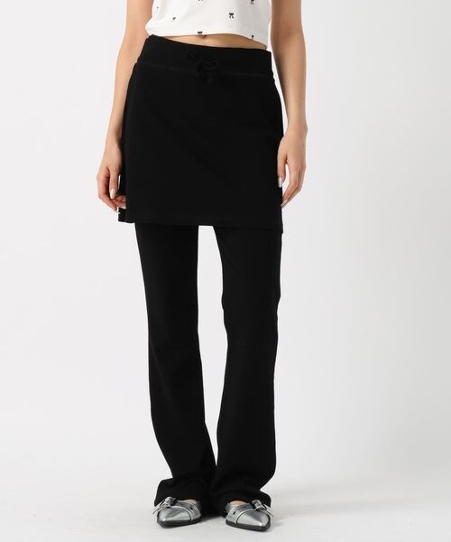 FOREVER 21(フォーエバー トゥエンティーワン)の「レイヤードカットフレアパンツ(フォーマルスーツ/小物・ブラック09/グレー10・S/M)」の1枚目の写真