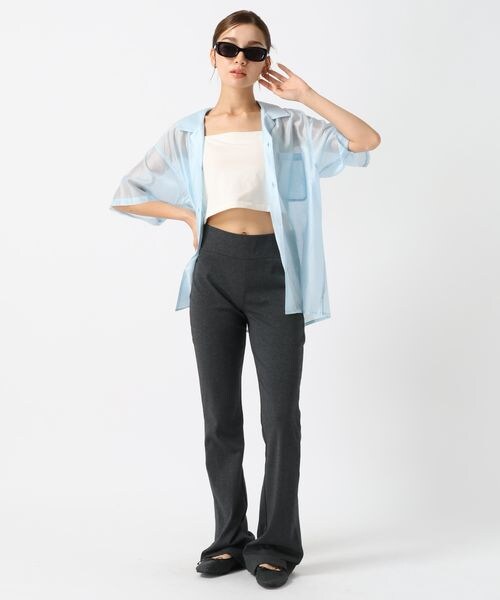 FOREVER 21(フォーエバー トゥエンティーワン)の「レイヤードカットフレアパンツ(フォーマルスーツ/小物・ブラック09/グレー10・S/M)」の10枚目の写真