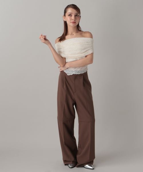 FOREVER 21(フォーエバー トゥエンティーワン)の「2WAYルーズスラックスパンツ(フォーマルスーツ/小物・ブラック09/グレー10/ダークブラウン58・S/M)」の6枚目の写真